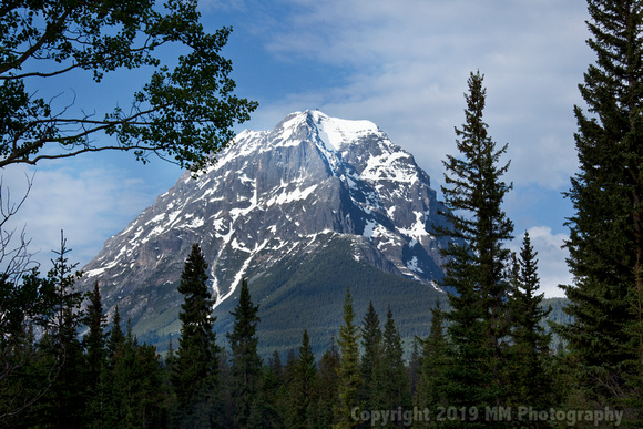 Mount Edith Cavell from Athabasca Falls.jpg