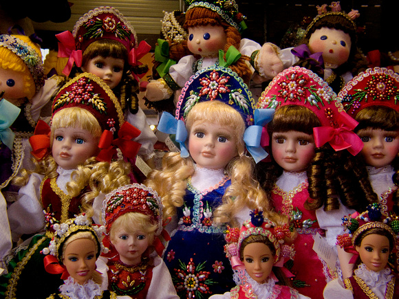 Dolls at marketplace Budapest